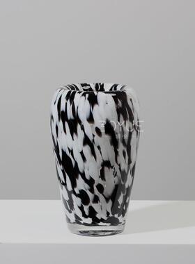 中古风波点琉璃复古小众花瓶现代简约复古插花样板间桌面家居摆件