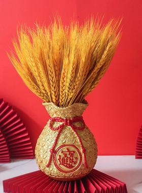 装饰品乔迁福袋树脂花瓶装饰摆件