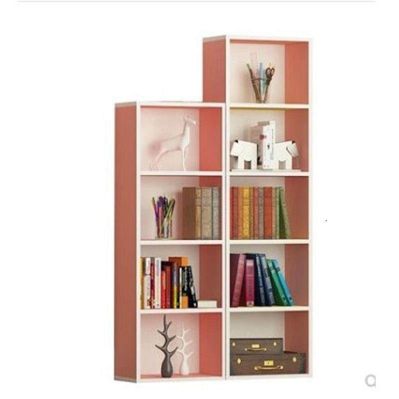 8V简约现代家用格子柜简易收纳学生书柜书架书橱彩色柜子落地儿童,淘宝优惠券,粉丝福利购,淘宝优惠卷