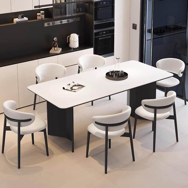 复古意式极简岩板餐桌椅现代简约家用小户型长方形西餐桌吃饭桌子,淘宝优惠券,粉丝福利购,淘宝优惠卷