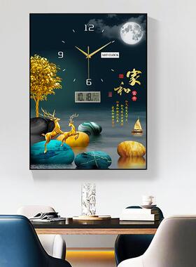 高宅电表箱装饰挂画时钟总开关配电箱遮挡竖版画免打孔电闸箱挂钟