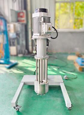 4kw100L中试电动升降变频硅胶炭黑超细篮式研磨机分散研磨一体机