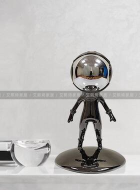 潮玩月光兔板间客厅5921电视楼柜太空人奢摆件现代售处轻软装饰样