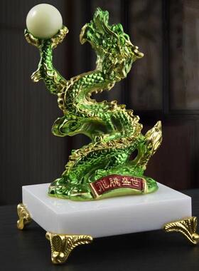 厂家龙腾盛世树脂龙摆件商务活动礼品锌合金纪念章礼盒套装