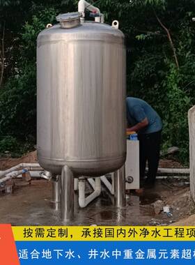 贵州一体化净水设备10吨农村井水去铁锰过滤器重金属多介质过滤罐