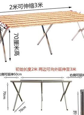 展示架便携折叠竹席地摊摊位夜市桌子可伸缩货架摆卖货摆摊架子架