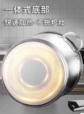 特厚316不锈钢桶圆桶带盖汤锅汤桶家用卤水桶油桶储水桶大容量锅