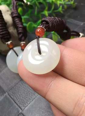 批发 和田玉 白玉平安扣吊坠挂件 男女款