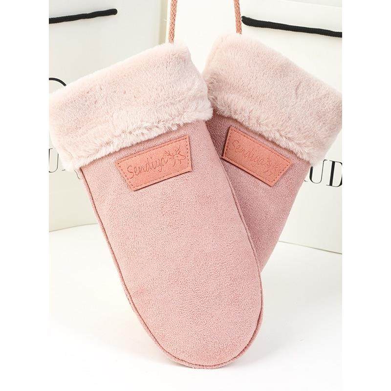 闷子手套男女2026新款冬季东北麂皮绒加绒加厚保暖防风骑车棉手套,淘宝优惠券,粉丝福利购,淘宝优惠卷