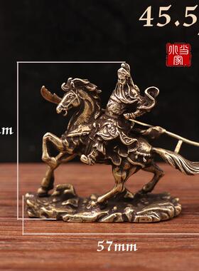 古玩铜器桌面小摆件实心黄铜鹿语梅花鹿观赏铜器禅意小鹿摆饰