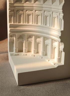 石膏建筑模型万神殿穹顶摆件客厅办公桌桌面家居饰品酒柜装饰香薰