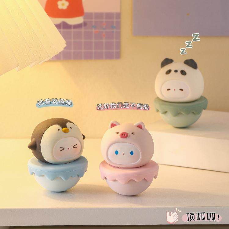 稀奇古怪的小摆件高级感小众小摆件不倒翁萌宠树脂可爱桌面少女解,淘宝优惠券,粉丝福利购,淘宝优惠卷