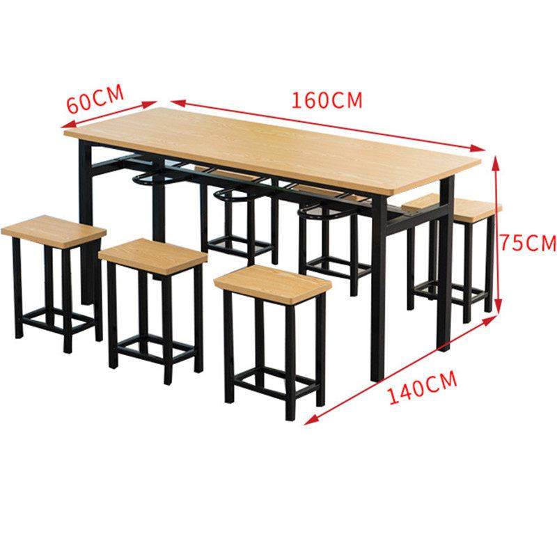 食堂餐桌椅长方形4人6人员工餐桌挂凳快餐小吃饭店分体组合经济型,淘宝优惠券,粉丝福利购,淘宝优惠卷