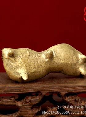 创意新款古铜器实心假山笔架办公书房桌面镇纸茶宠摆件装饰工艺品