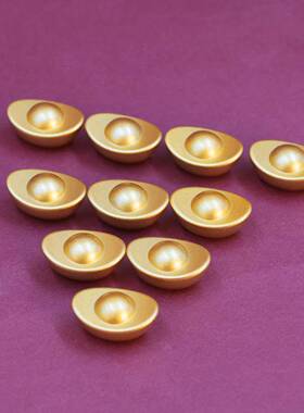 爆款仿真沙金实心小元宝乔迁开业招财聚宝盆专用小金元宝工厂直发