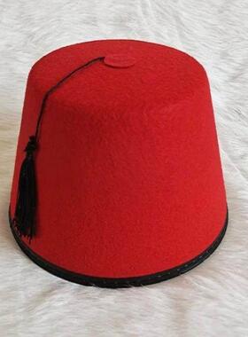 Red Fez Hat Traditional Moroccan Hat Tarboosh Hat Beanie Cap
