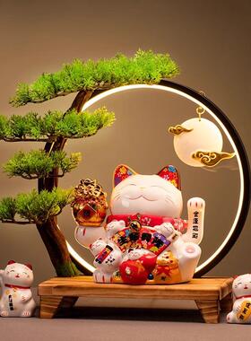 财摆件店铺招前台收银台摇猫手财猫家居装饰发开业222222送礼乔迁