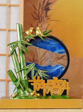 创意中式节节高升流沙画摆件家居办公室书房玄关装饰乔迁升学礼品