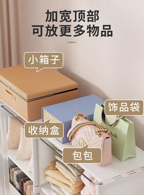 简易衣柜出租房卧室落地收纳柜子家用防尘带帘结实耐用收纳衣万百