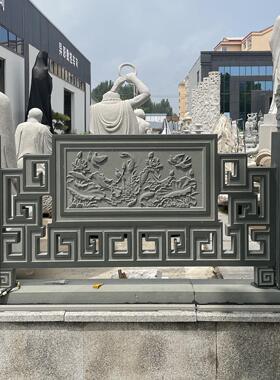 石雕栏板汉白玉栏杆升旗台拱桥别墅庭院花栏围栏石花岗岩青石护栏