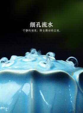 正品桌意面陶瓷招财加喷泉流水摆件客厅风水小轮禅意办公室湿器创