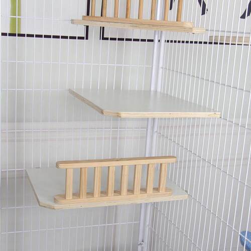 猫笼平台隔层跳板木加层板挂台阁楼梯攀爬阶梯休息太空舱窝白色 - 图1