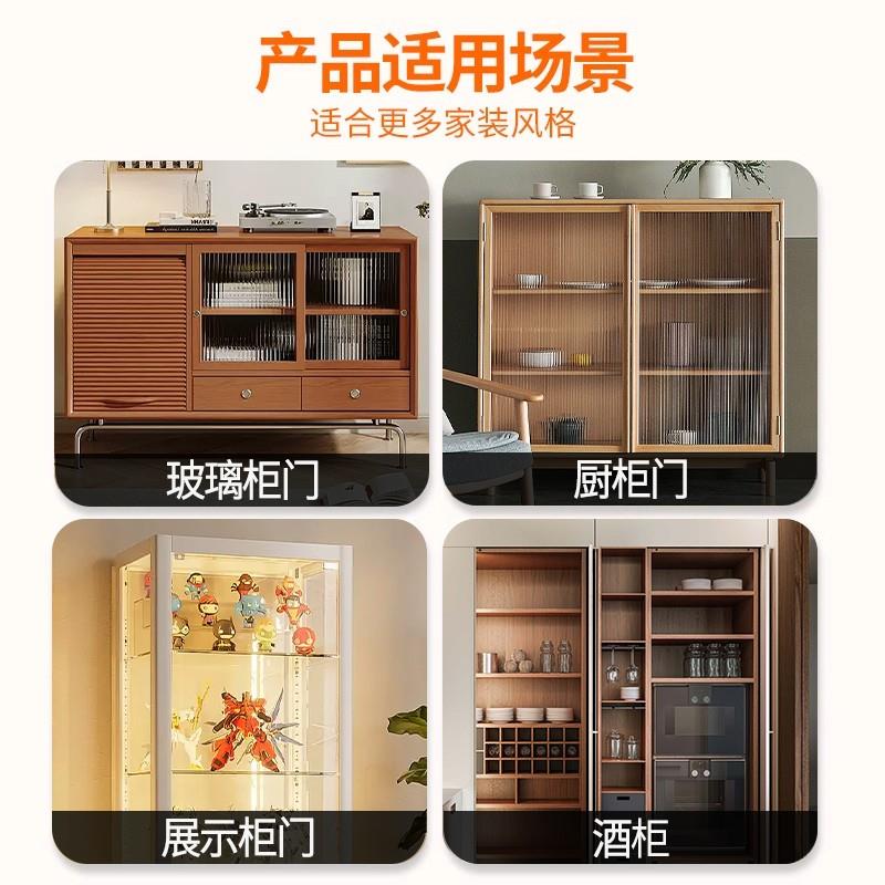 玻璃门磁吸合器双开门强磁铁磁碰免打孔门碰玻璃柜门反弹器按压式