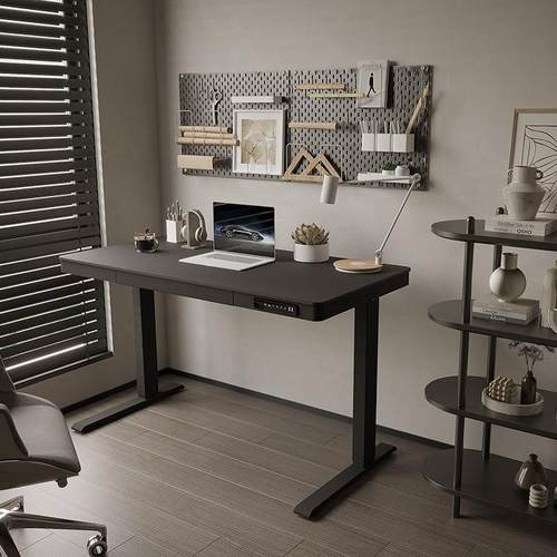 调智能电动升降桌可节高度工作982台抽桌办公习书桌学电脑屉桌 - 图1