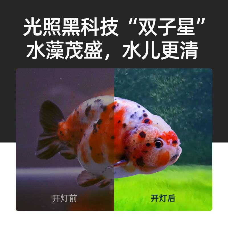 兰寿金鱼专用鱼缸灯led灯防水超亮全光谱暴爆藻灯出苔潜水水草灯 - 图1