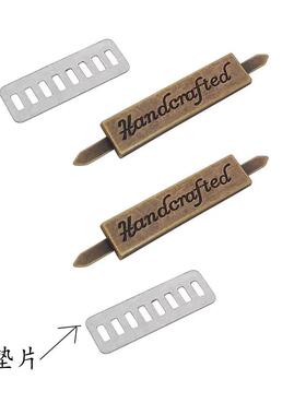 包标牌标签扣带插脚金属标牌高档金属商标手工品logo手作标志