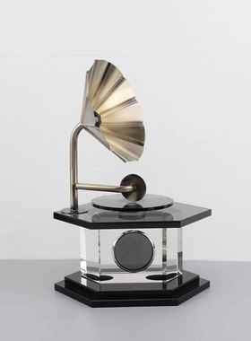 中式复古留声机样板房售楼部卧室客厅电视柜床头桌面玄关饰品摆件