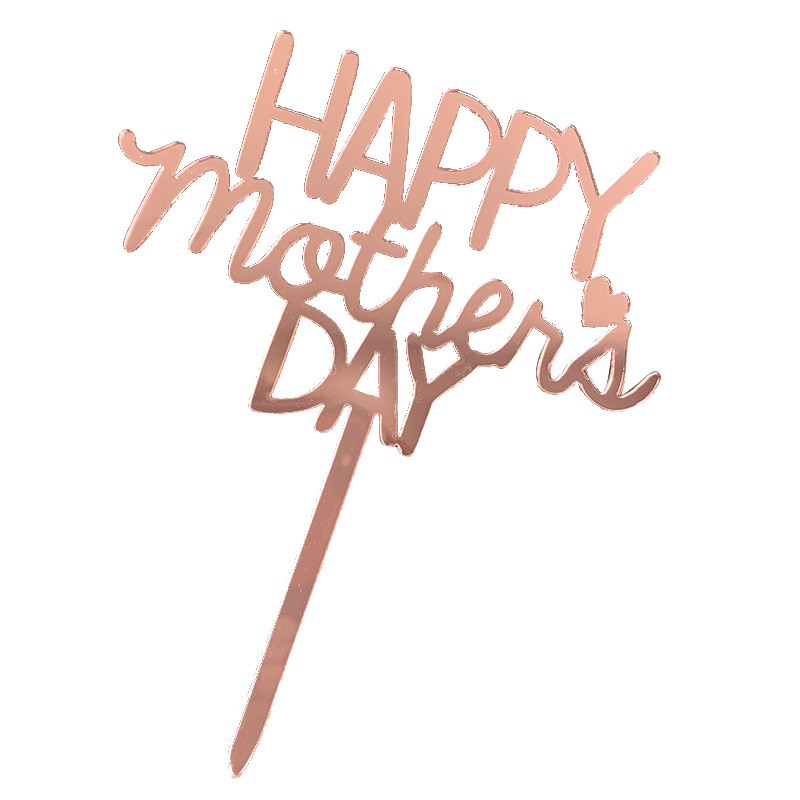 新款母亲节蛋糕插牌插件Happy Mothers Day 亚克力烘焙装饰手工 - 图2