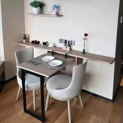 隐藏式折叠桌框架五金下翻桌收纳多功能隐形配件餐桌书桌吧台五金 - 图0