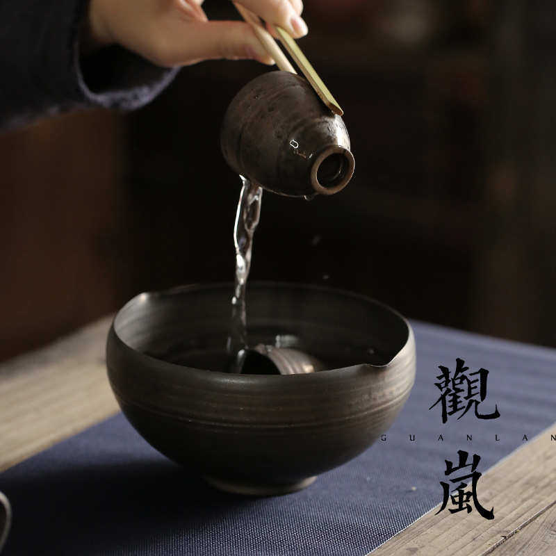 手工薄胎水洗个性铁釉小茶洗中式陶瓷建水功夫茶具配件杯洗抹茶碗,淘宝优惠券,粉丝福利购,淘宝优惠卷