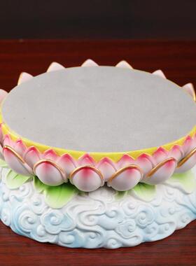 陶瓷云莲莲花底座观音菩萨佛像供座台增高底座神像加高供佛莲花座