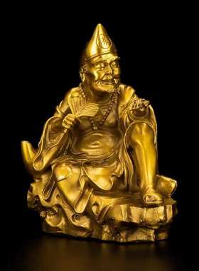 大型铜济公雕像 户外园林景区办公工艺品铸铜雕塑摆件