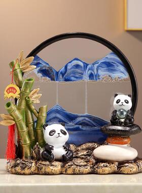 大号节高升竹子熊猫厅流节沙画摆客玄关电视柜酒柜家件tb-90577居