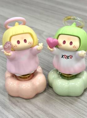 yoyo酱系列摆件配件陶瓷转转乐底座轴承车载摆件桌面装饰盲盒创意