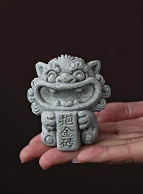 国风风狮爷小摆件办公室工位桌面茶桌装饰茶宠工艺礼品摆饰创意生