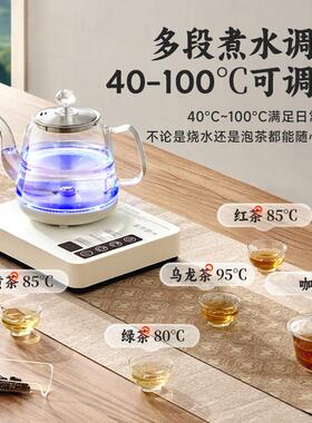 烧水壶全自动底部上水电热水壶抽水专用泡茶壶家用玻璃养生煮茶壶
