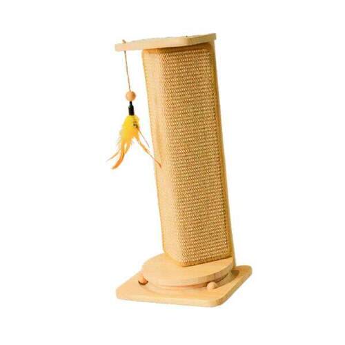 Cat Scratch t, Sisal Cat Scratcher with Feather Toy, - 图3