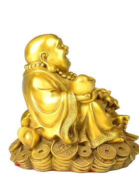 全铜弥勒佛像饰品家居装饰家居佛像客厅大肚大笑佛像开礼中国风