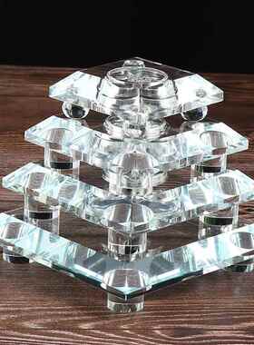 LED七彩音乐灯座宝箧印陀罗尼塔佛塔佛像舍利塔摆件发光水晶底座