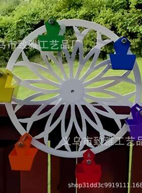 新品TheFerrisWheelforFeathery小鸟摩天轮喂鸟器铁艺创意