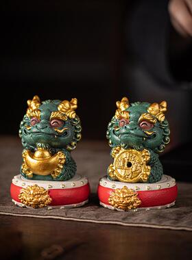 中式招财貔貅小摆件一对财源滚滚招财进宝创意桌面装饰品摆件礼物