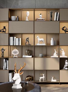简约现代创意黑白摆件家居饰品客厅摆件关玄柜家象里室内书柜饰书