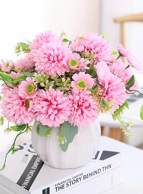 向日葵假花花摆设客厅餐桌花艺摆件家居装饰塑料花束绢花盆栽