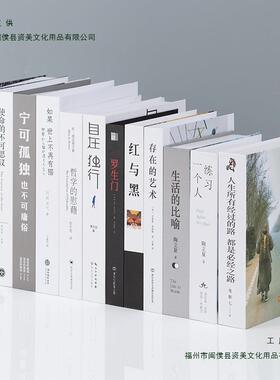 新中式文艺仿真书简约现代假书摆件装饰品道具书籍模型样板间摆设