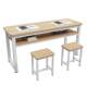 Tutoring class desk and chair combination primary and secondary school long strip tutoring table single and double training table manufacturer direct sales study table
