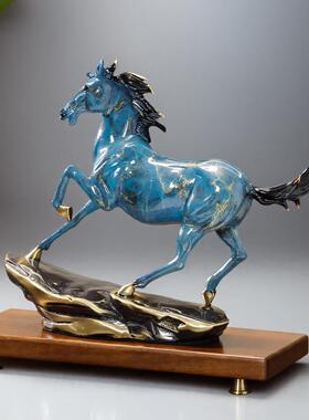 高端黄铜马摆件马到成功领导高档办公室装饰品工艺礼品摆饰公司乔